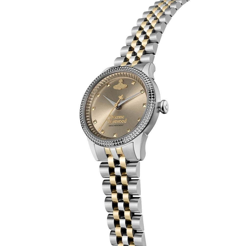 Vivienne Westwood Ladies Seymour Warm Grey Dial Two Tone Watch