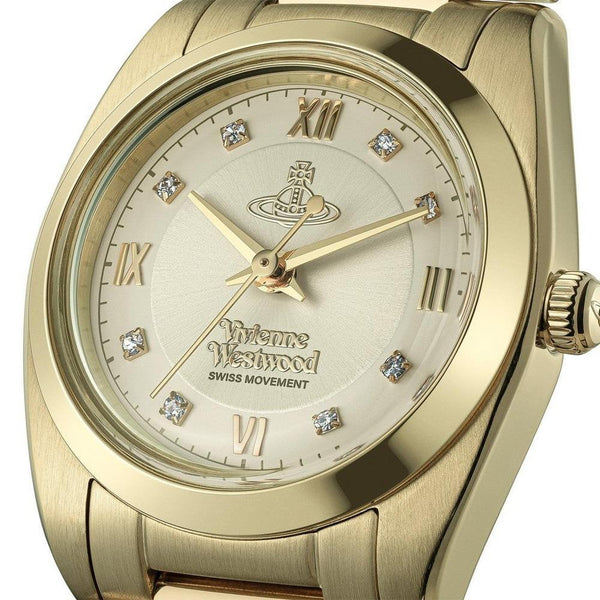 Vivienne Westwood Ladies Tavistock 28mm Gold Toned Bracelet Watch