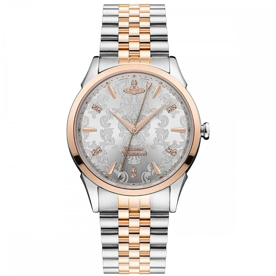 Vivienne Westwood Ladies Wallace 37mm Patterned Dial Two Tone Watch