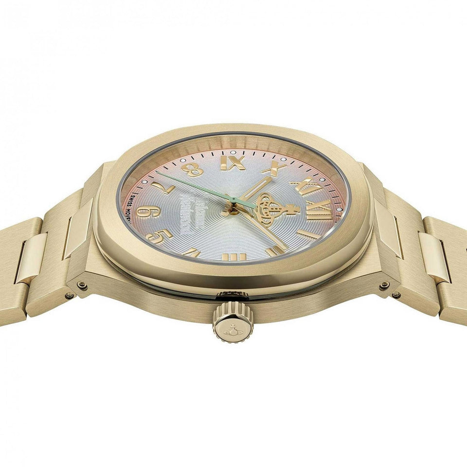 Vivienne Westwood Merton Multi-Coloured Ombre Effect Gold Plated Watch