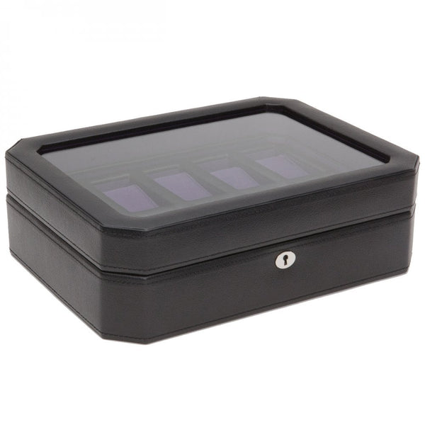 WOLF 10 Piece Windsor Watch Box - Black/Purple