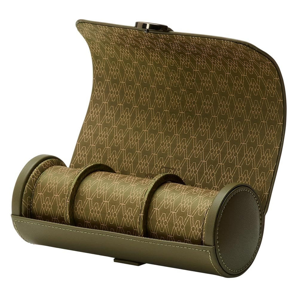 WOLF 190th Anniversary Earth Triple Watch Roll - Olive