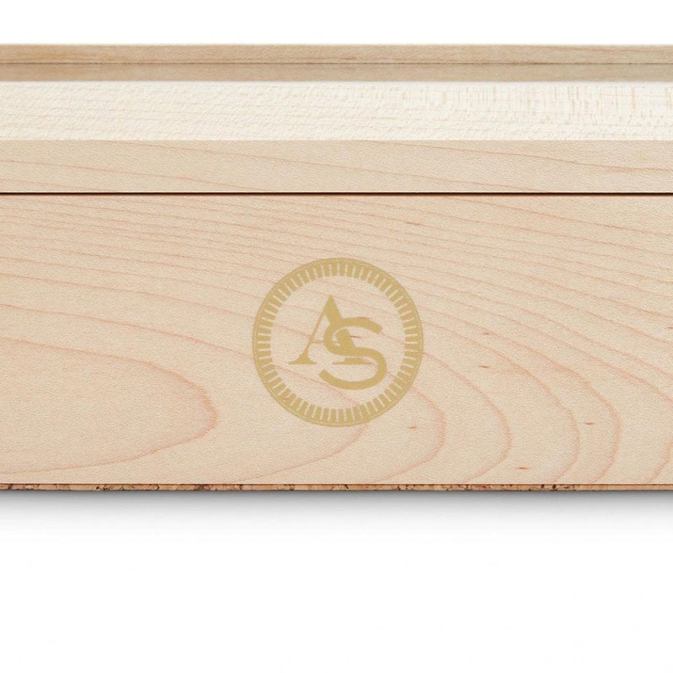 WOLF Analog/Shift Wood Flatiron II 5-Piece Watch Box