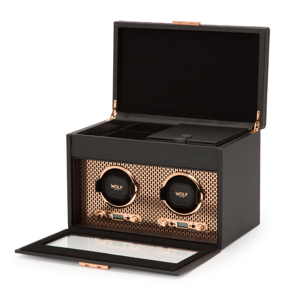 WOLF Axis Double Winder with Storage - Copper