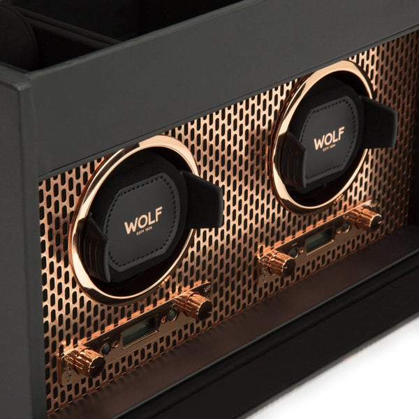 WOLF Axis Double Winder with Storage - Copper