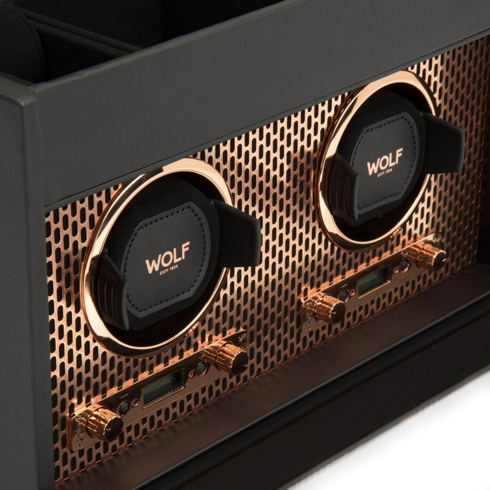 WOLF Axis Double Winder with Storage - Copper