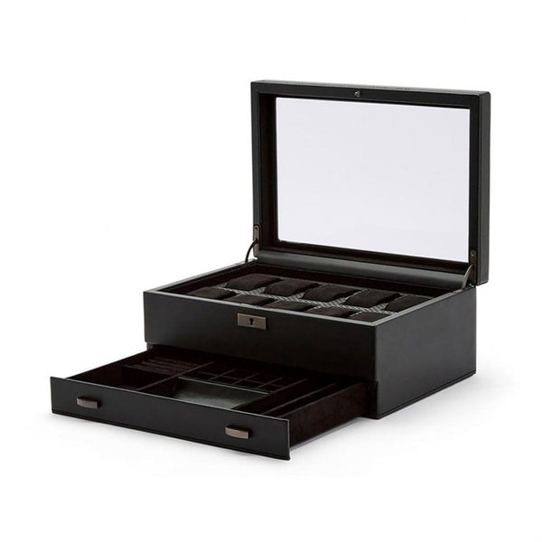 WOLF Axis Powder Coat 10 Piece Drawer Watch Box