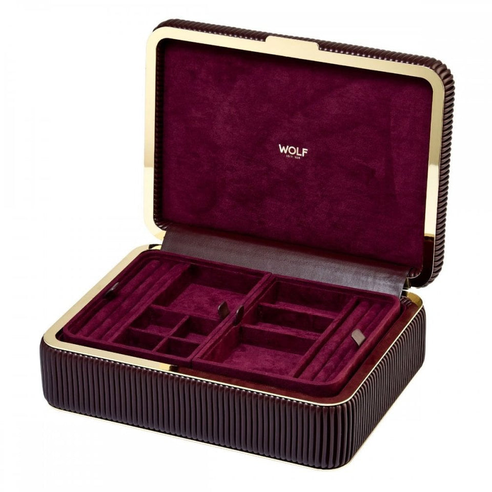 WOLF Bella Bordeaux Medium Jewellery Box