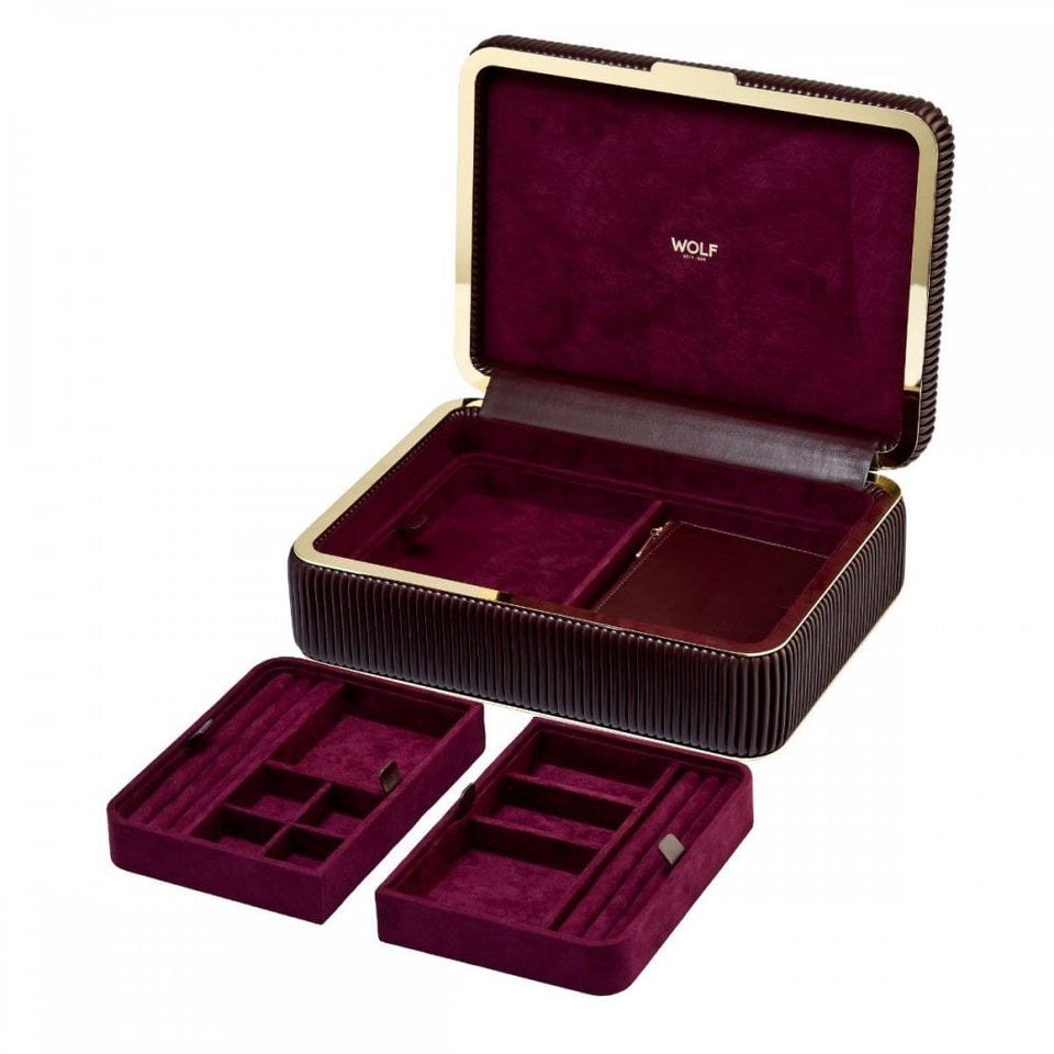 WOLF Bella Bordeaux Medium Jewellery Box