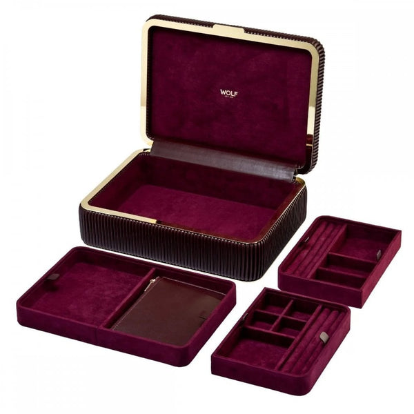 WOLF Bella Bordeaux Medium Jewellery Box
