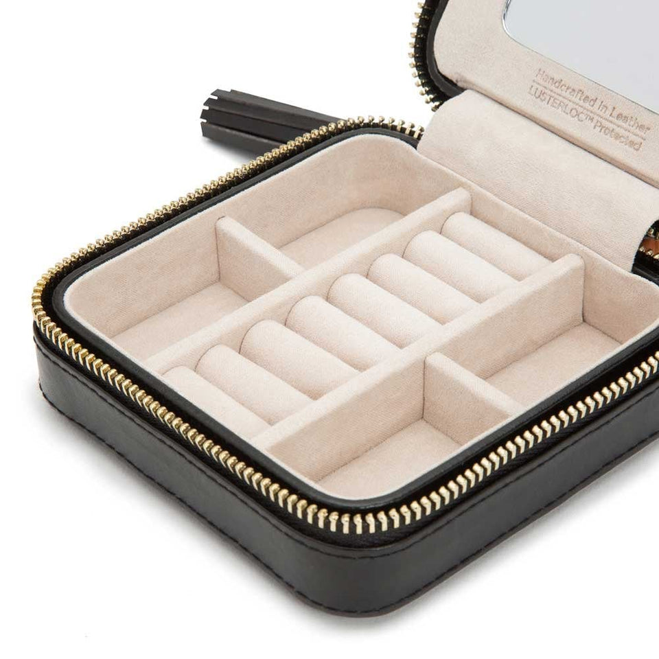 WOLF Black Caroline Zip Travel Case