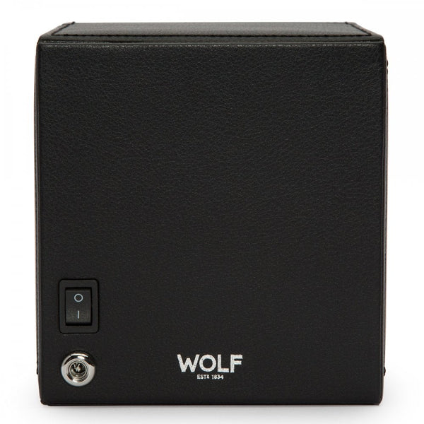 WOLF Black Cub Watch Winder With Cover
