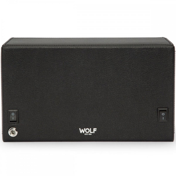 WOLF Black Double Cub Watch Winder With Cover