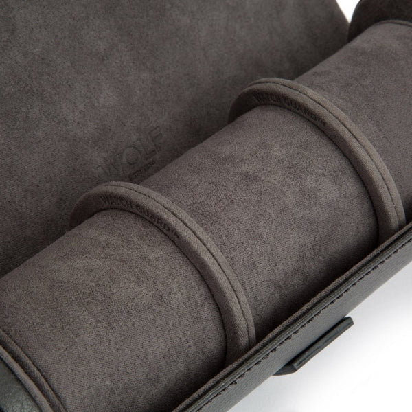 WOLF Blake Triple Watch Roll with Capsule - Black/Grey