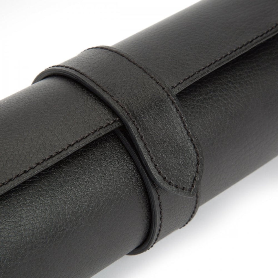 WOLF Blake Triple Watch Roll with Capsule - Black/Grey