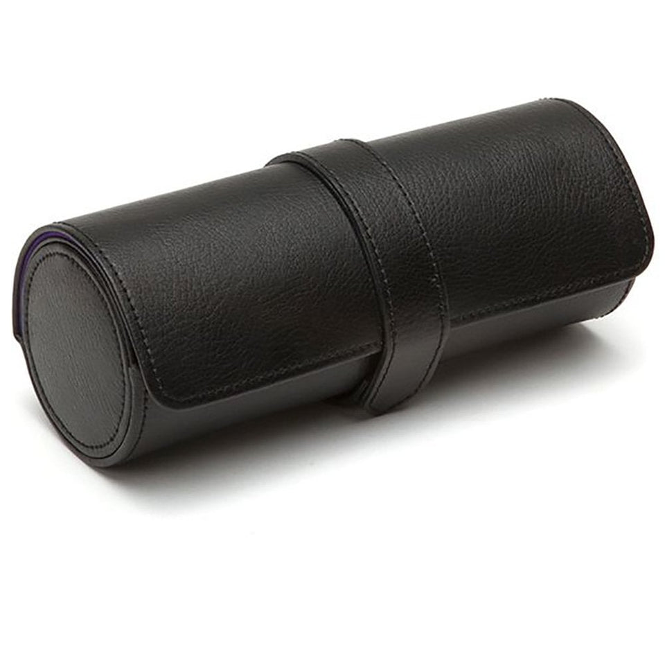 WOLF Blake Triple Watch Roll with Capsule - Black/Purple