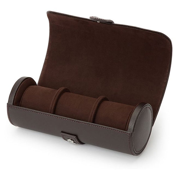 WOLF Blake Triple Watch Roll with Capsule - Brown