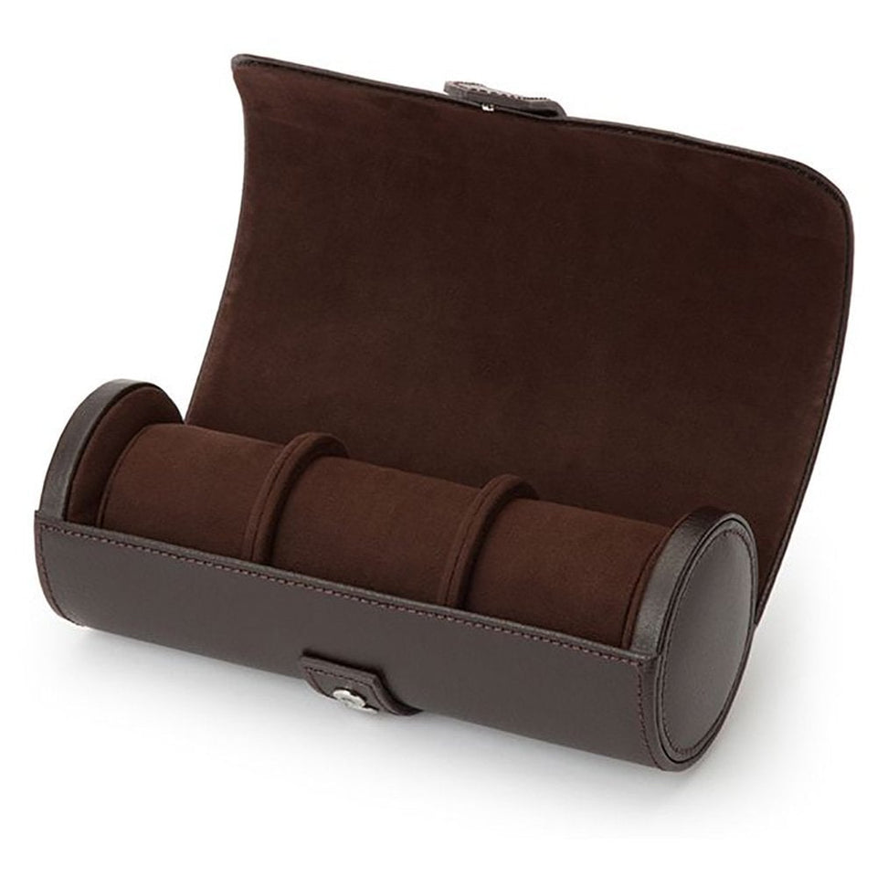 WOLF Blake Triple Watch Roll with Capsule - Brown