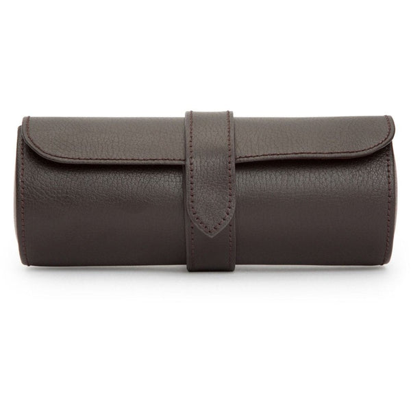 WOLF Blake Triple Watch Roll with Capsule - Brown