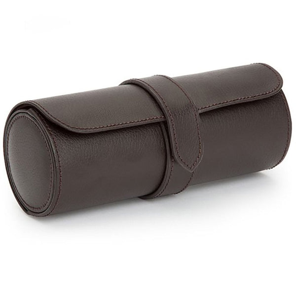 WOLF Blake Triple Watch Roll with Capsule - Brown