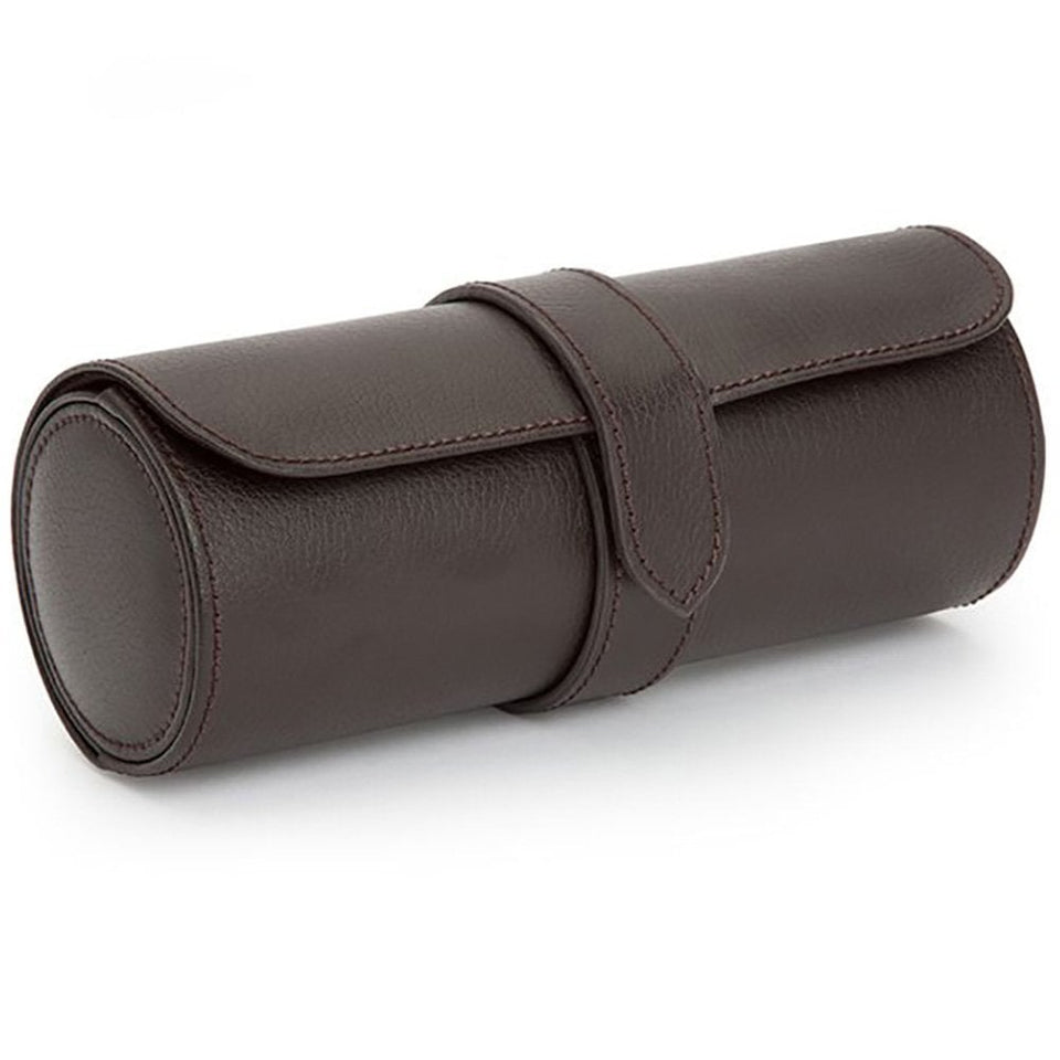 WOLF Blake Triple Watch Roll with Capsule - Brown