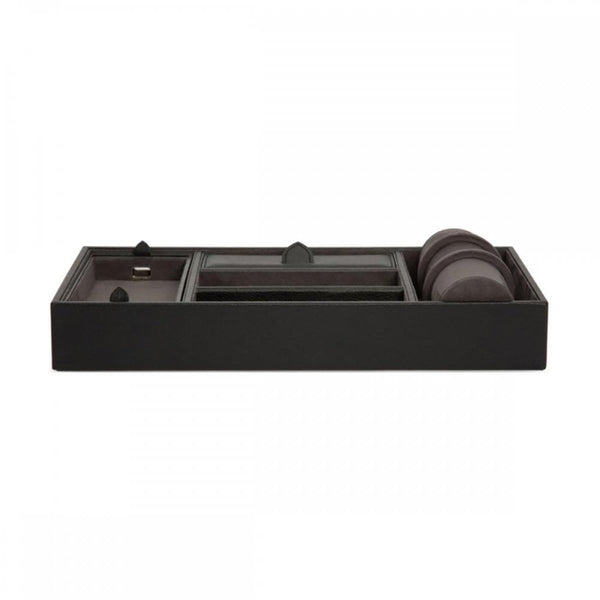 WOLF Blake Valet Tray With Cuff - Black/Grey