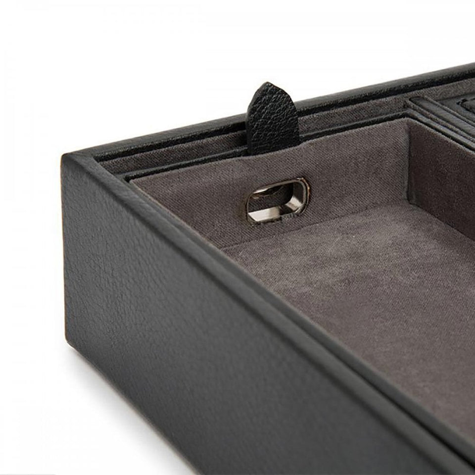 WOLF Blake Valet Tray With Cuff - Black/Grey