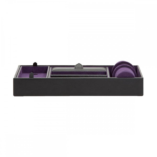 WOLF Blake Valet Tray With Cuff - Black/Purple