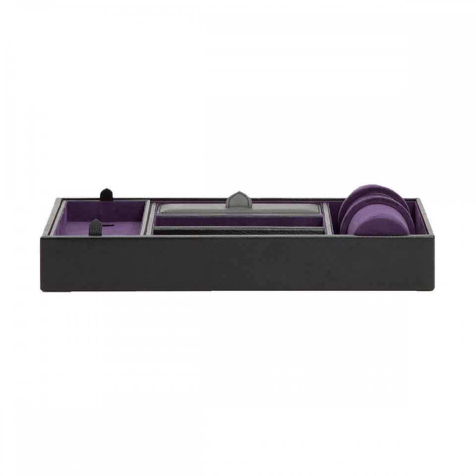 WOLF Blake Valet Tray With Cuff - Black/Purple