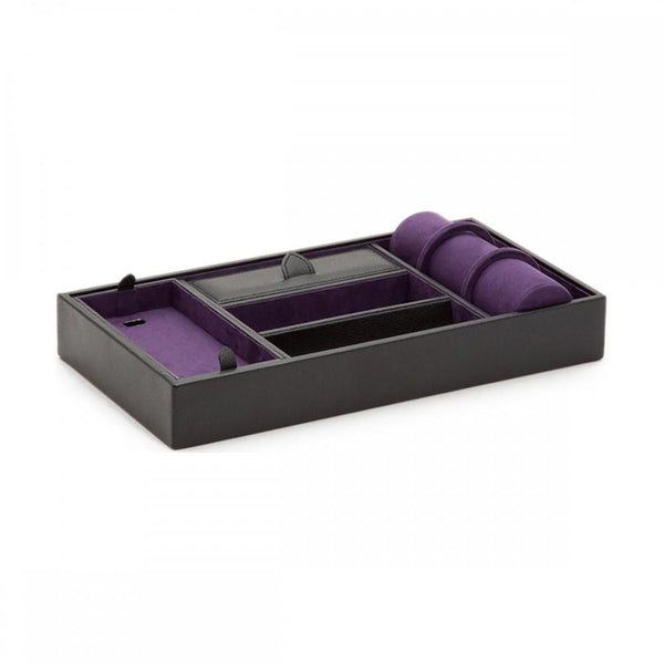 WOLF Blake Valet Tray With Cuff - Black/Purple
