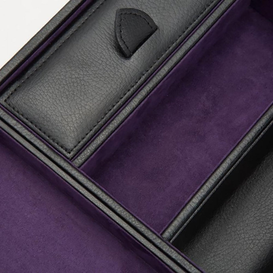WOLF Blake Valet Tray With Cuff - Black/Purple