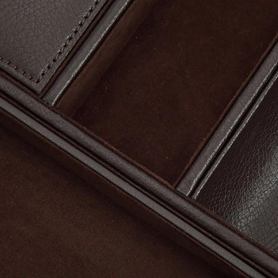 WOLF Blake Valet Tray With Cuff - Brown