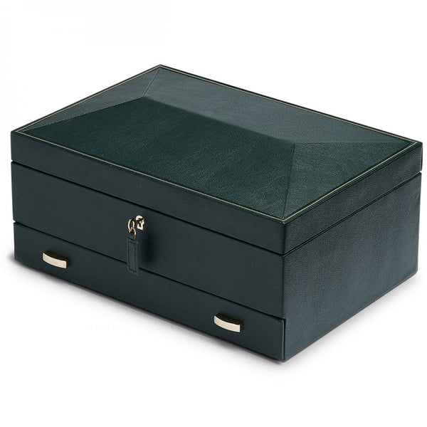 WOLF British Racing 10 Piece Watch Box With Storage - Green