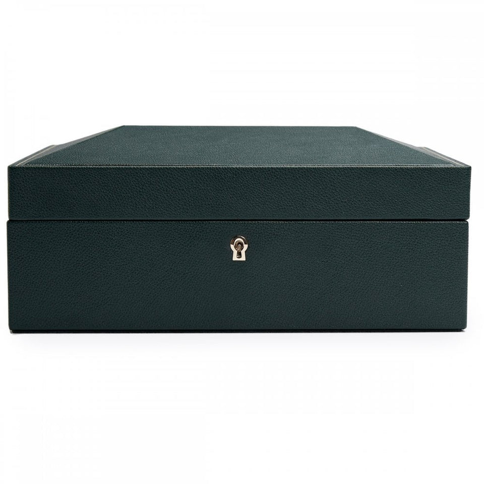 WOLF British Racing 8 Piece Watch Box - Green