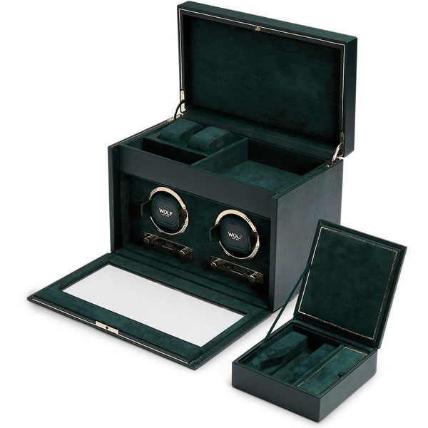 WOLF British Racing Green Double Watch Winder