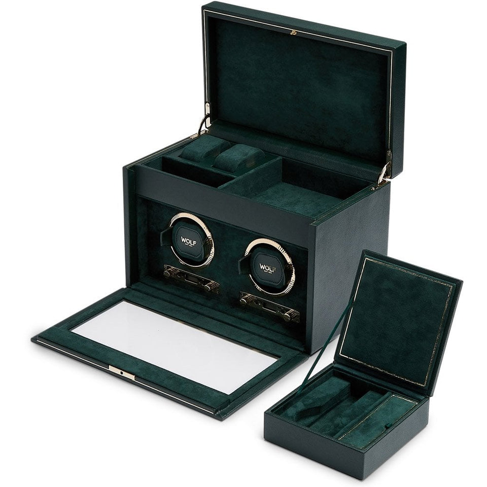 WOLF British Racing Green Double Watch Winder