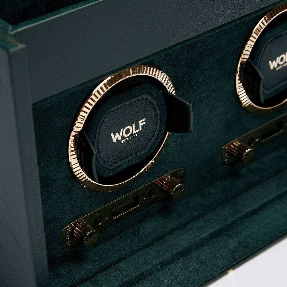 WOLF British Racing Green Double Watch Winder