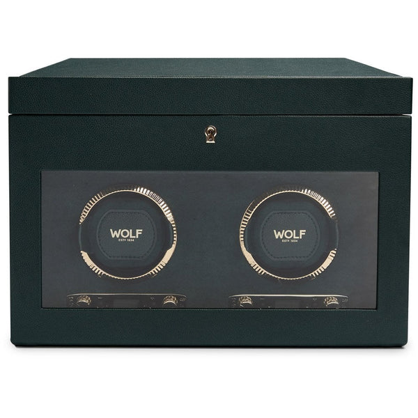 WOLF British Racing Green Double Watch Winder