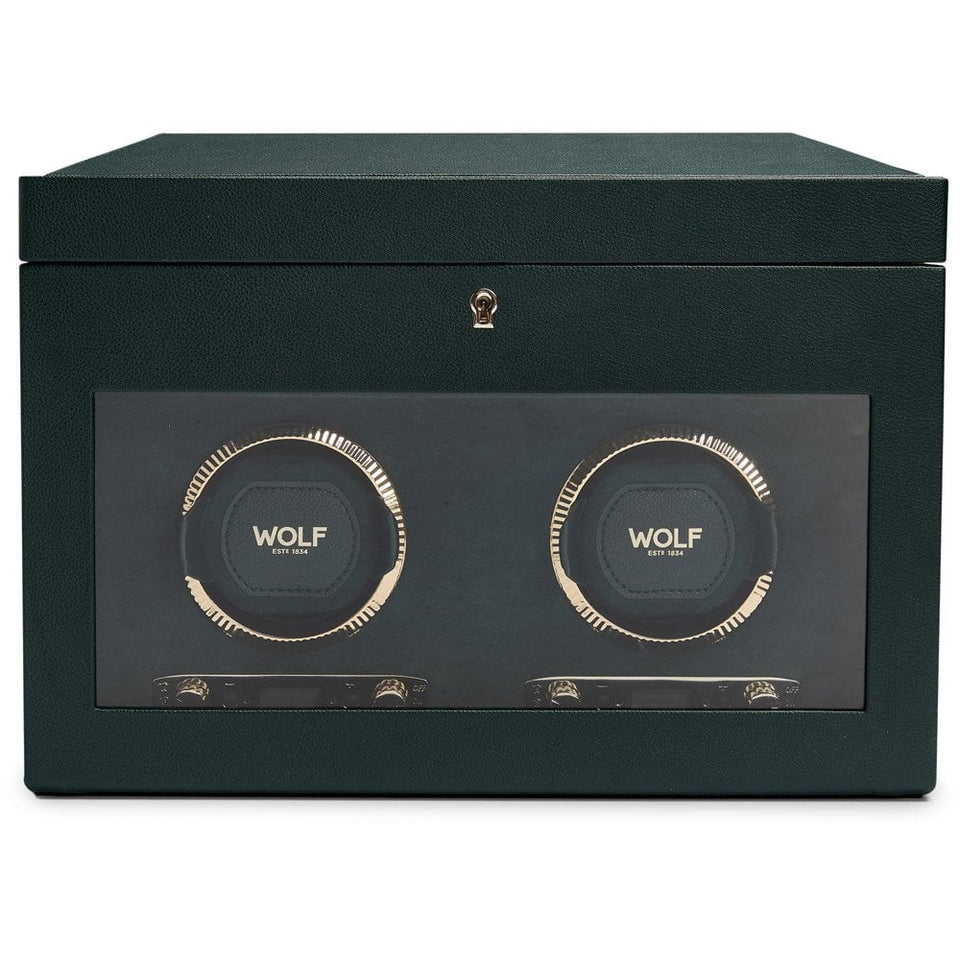 WOLF British Racing Green Double Watch Winder