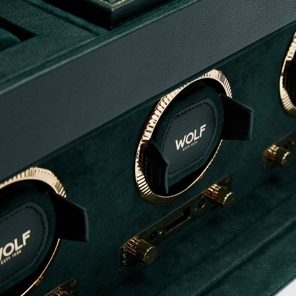 WOLF British Racing Green Triple Watch Winder