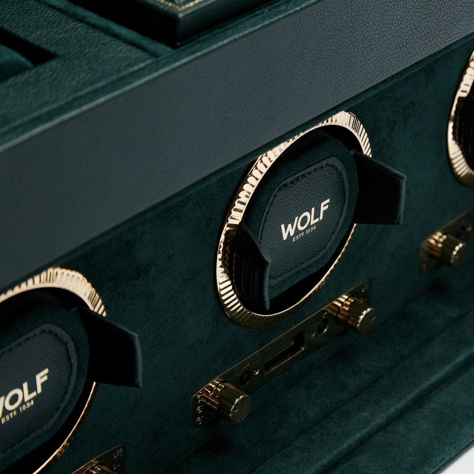 WOLF British Racing Green Triple Watch Winder