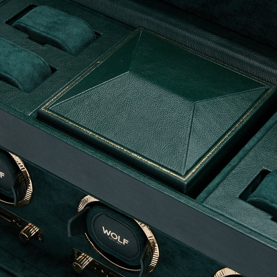 WOLF British Racing Green Triple Watch Winder