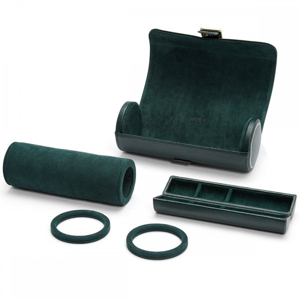 WOLF British Racing Triple Watch Roll - Green
