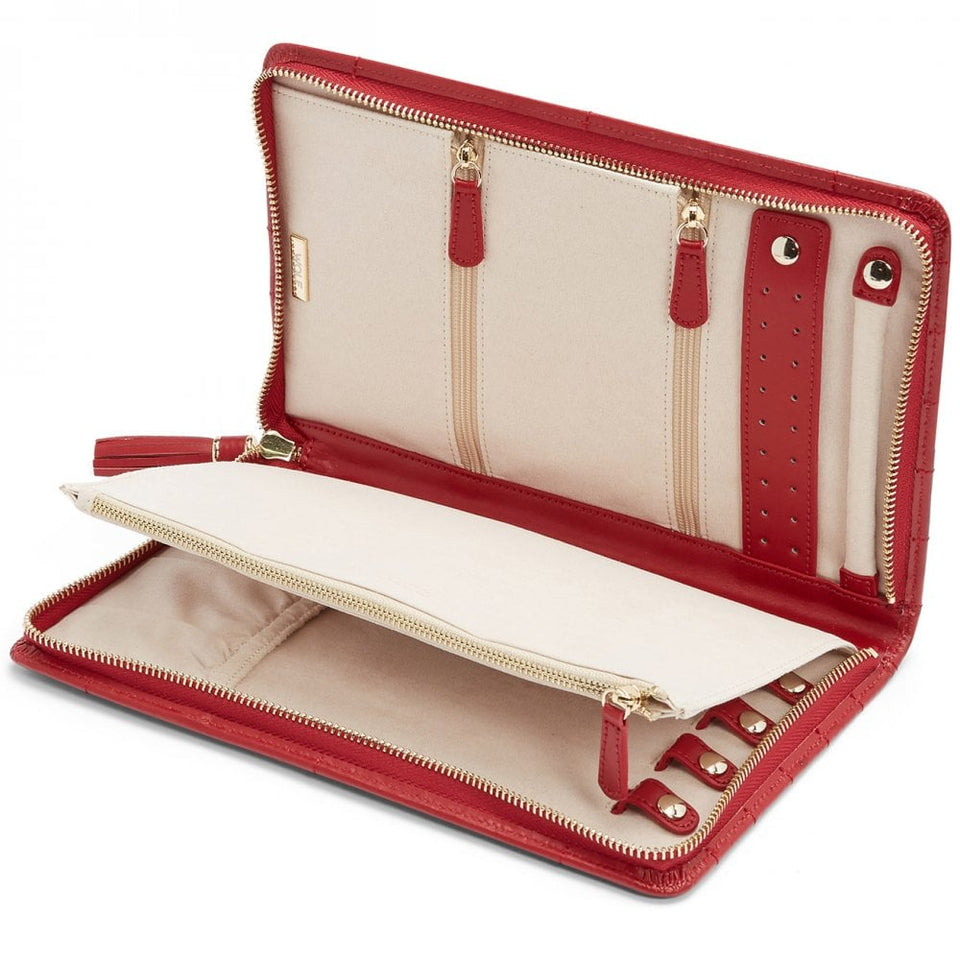WOLF Caroline Red Large Jewellery Portfolio