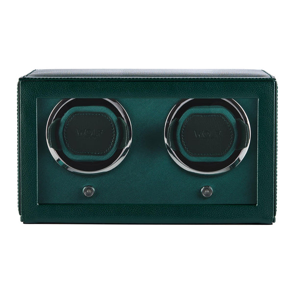 WOLF Green Double Cub Watch Winder With Cover