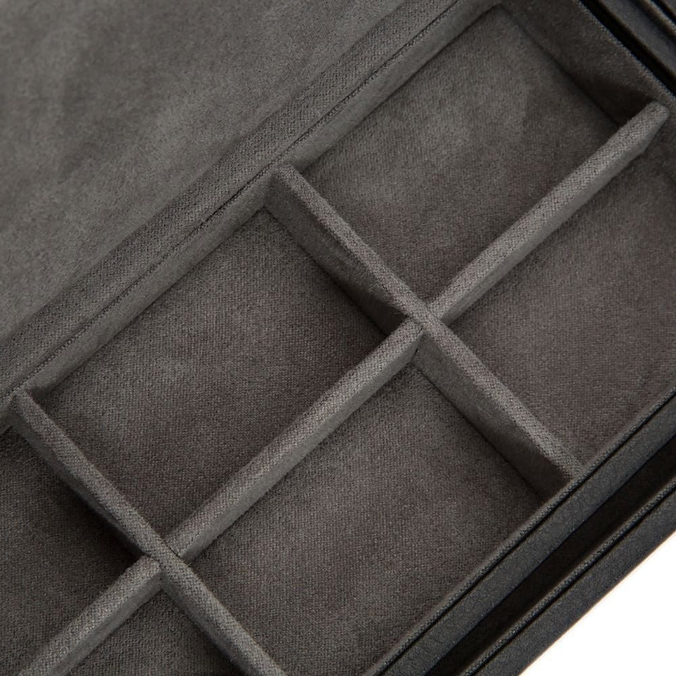 WOLF Howard Black Leather Valet Tray