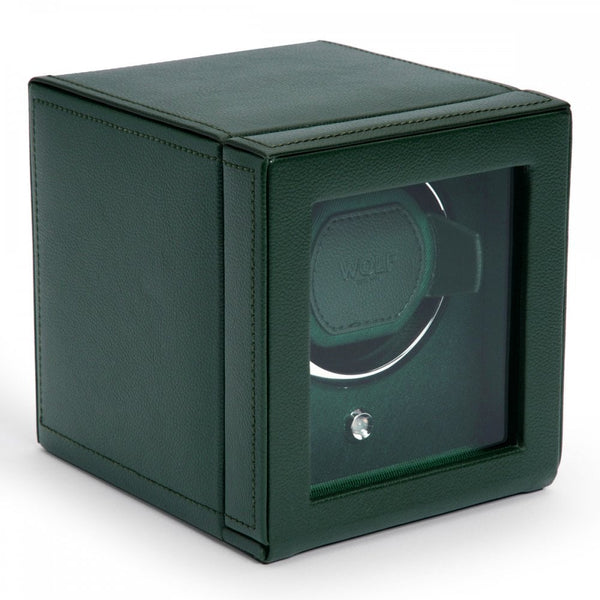 WOLF Hunter Green Cub Watch Winder With Cover