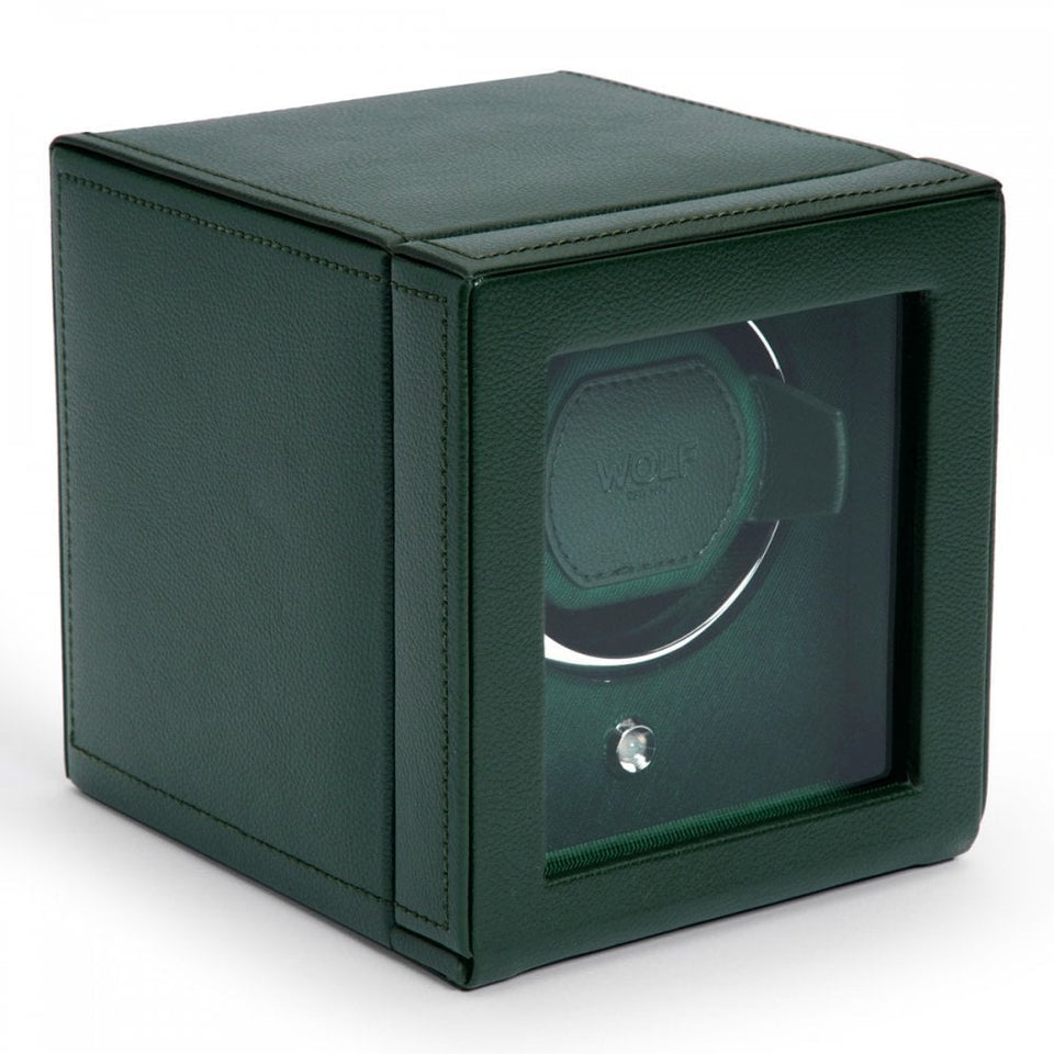 WOLF Hunter Green Cub Watch Winder With Cover