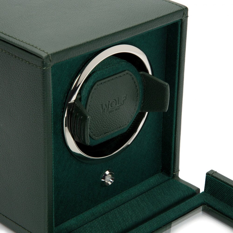 WOLF Hunter Green Cub Watch Winder With Cover