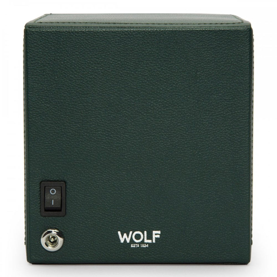 WOLF Hunter Green Cub Watch Winder With Cover